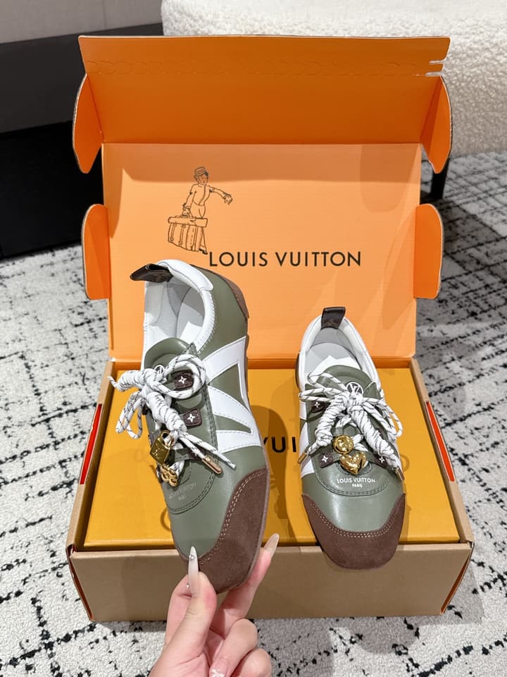 Louis Vuitton Sneakerina Ballet Sneakers – 2025 Collection in Metallic Silver