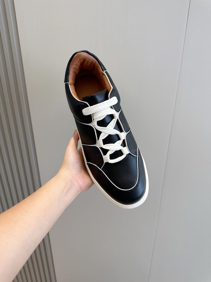 Zegna Tiziano Couture Sneakers in Black With Matching Laces