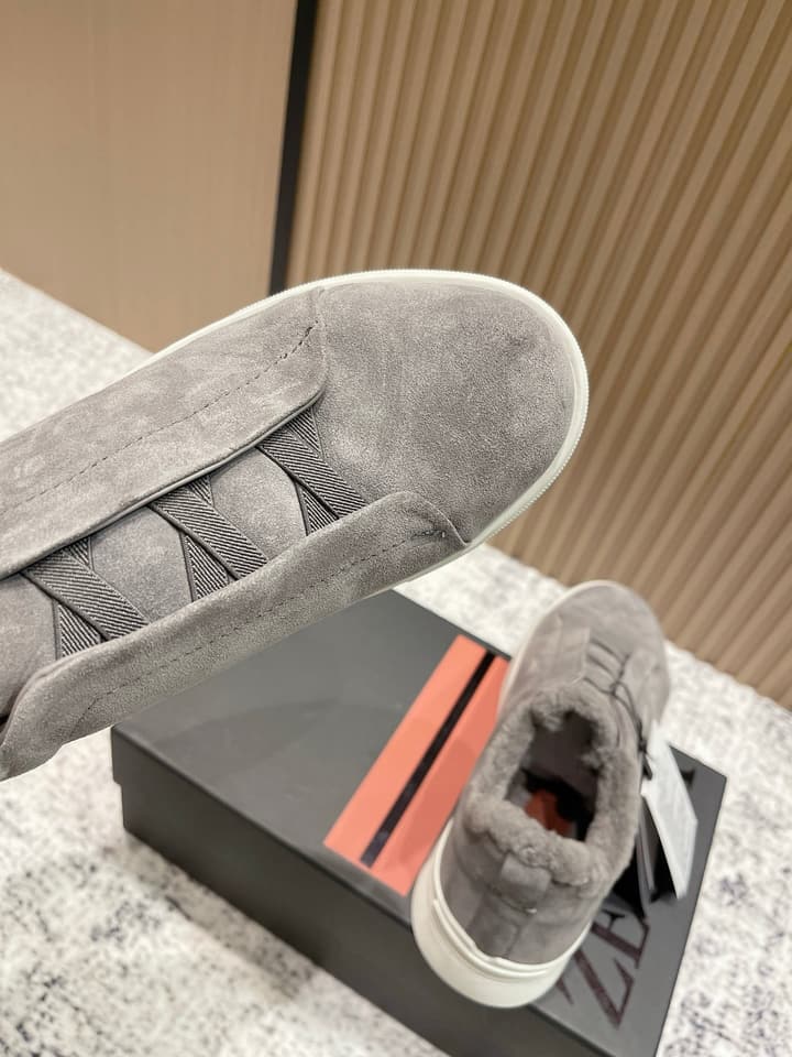 Zegna Triple Stitch Low-Top Casual Shoes – 2025SS in Black Leather