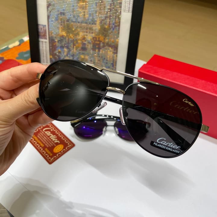 Cartier Polarized Sunglasses – 2024 Collection in Gold