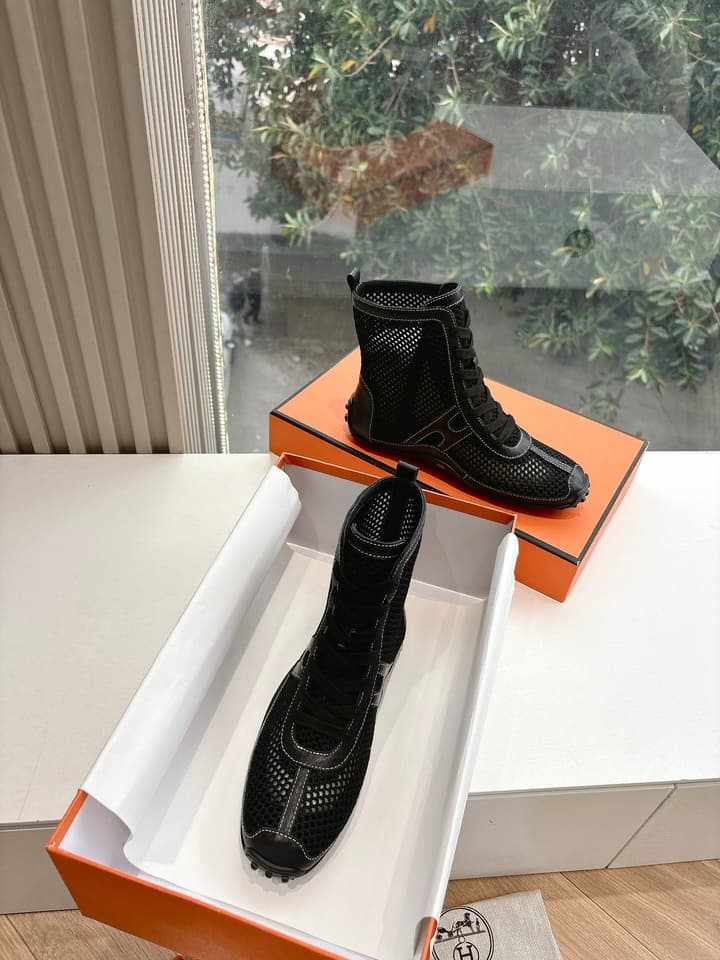 Hermès Bouncing Mesh Sneakers in Black