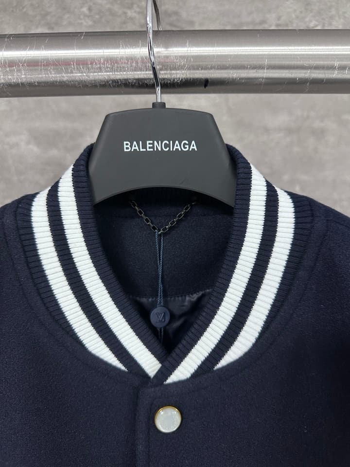 Louis Vuitton Seashell Embroidery Bomber Jacket – Nautical Collection – 24FW in Navy Blue With White Sleeves