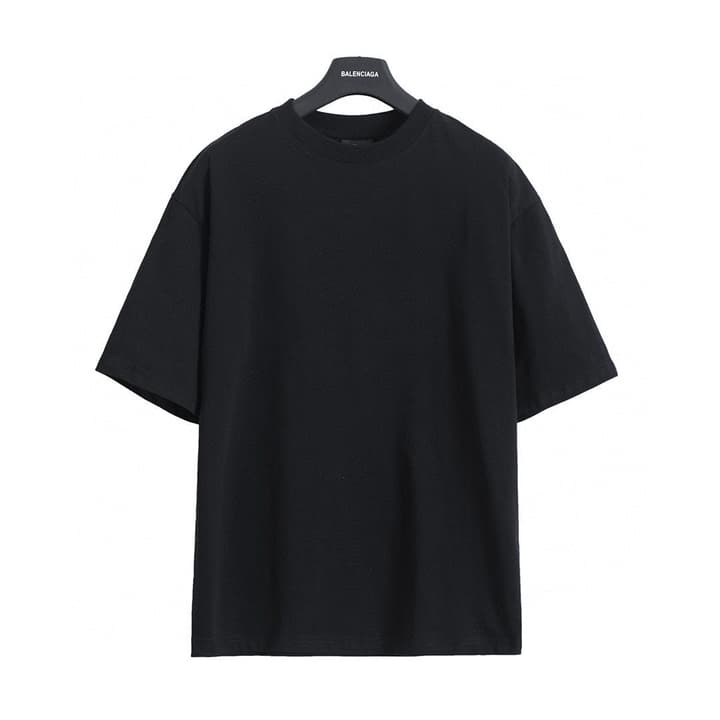 Balenciaga Back Letter Sketch Print T-Shirt – 26SS in Classic Black