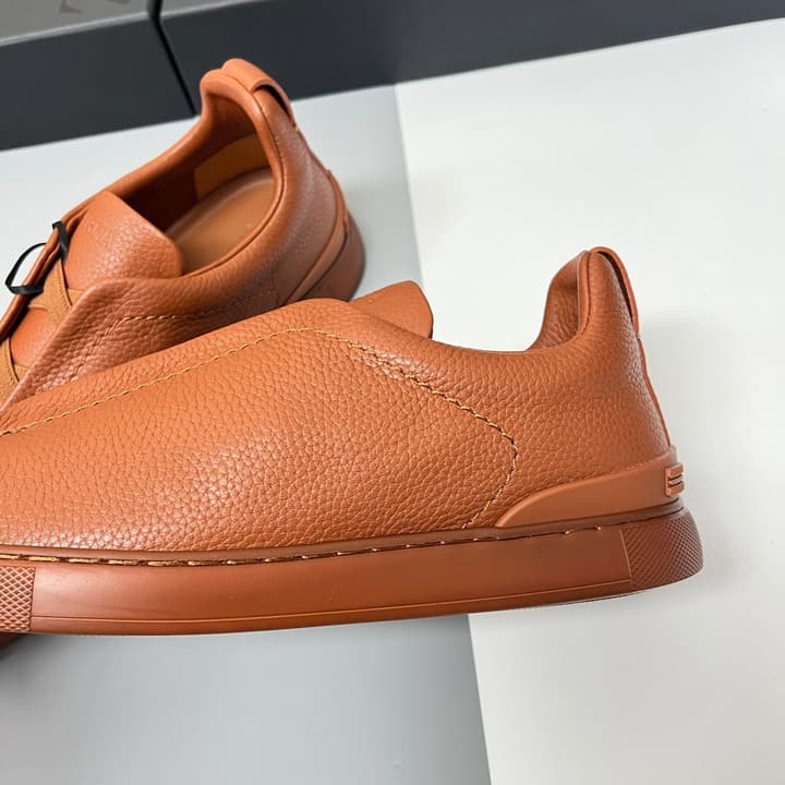 Zegna SECONDSKIN Triple Stitch™ Casual Sneakers in Monochromatic Black