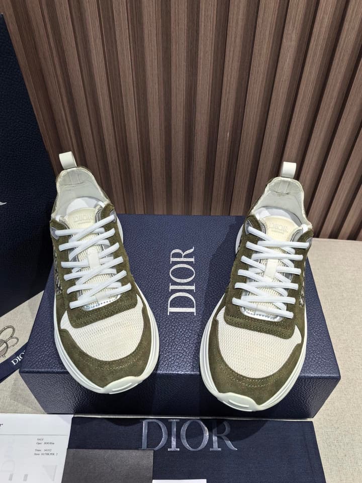 Dior Men's Leather Sneakers – New Collection in All Black