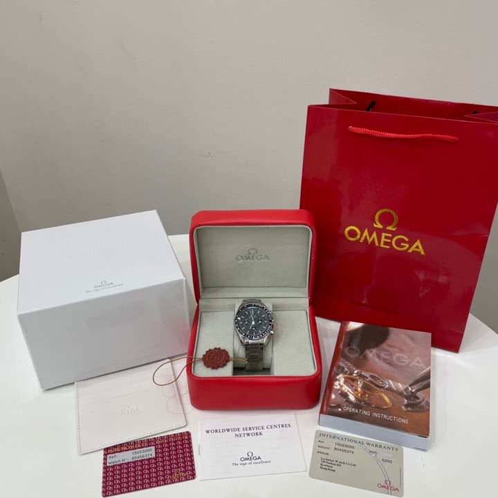 Omega Speedmaster Apollo 11 50th Anniversary Chronograph Watch in Stainless Steel Black Dial Chronograph