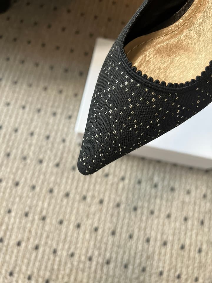 Dior Classic Polka Dot Bow Pumps in Deep Quilted Black