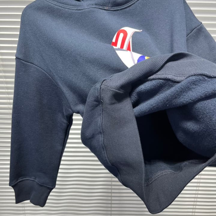 Ralph Lauren Bear Graphic Plush Lined Hoodie – Kids Collection in Dark Navy