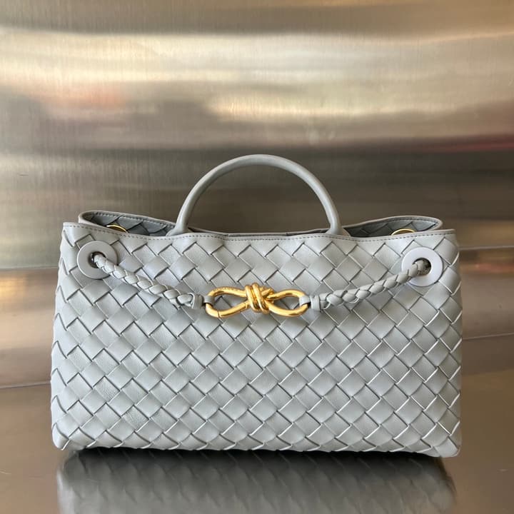 Bottega Veneta Andiamo Handbag in Charcoal Grey