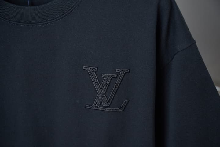 Louis Vuitton Embroidered Logo T-Shirt – 26SS Early Spring Collection in Black