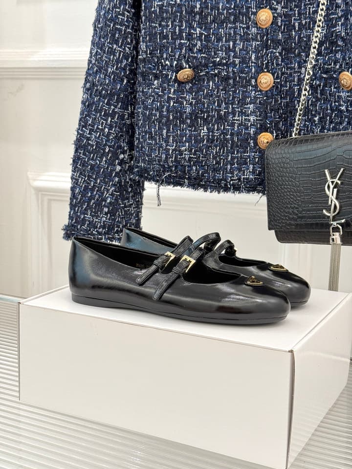 Prada Classic Mary Jane Flats in Leopard Print