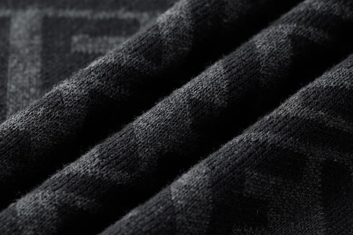 Fendi Jacquard Double F Wool Sweater in Black-gray Ff Jacquard