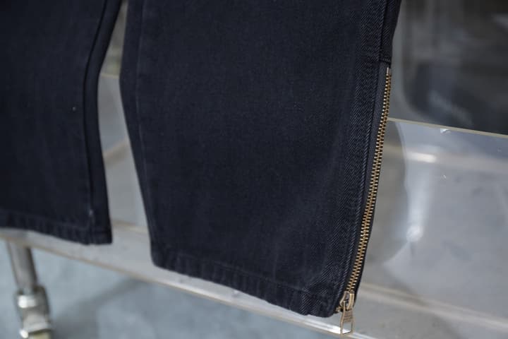 Louis Vuitton Monogram Embossed Denim Cargo Pants in Black