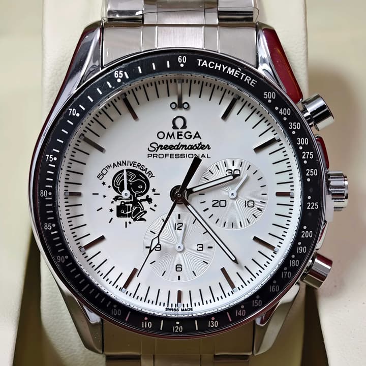 Omega Speedmaster Snoopy 50th Anniversary Quartz Watch in Blue Sub-dial Chronograph