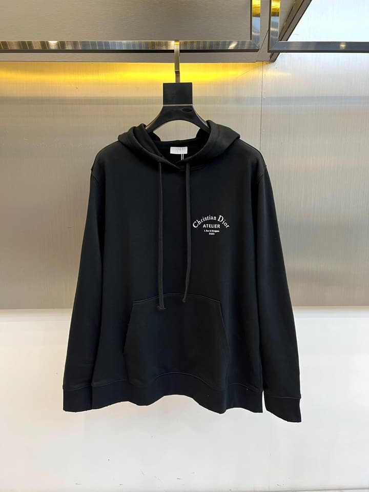Dior Atelier Hooded Sweatshirt – 2025 FW in Classic Black