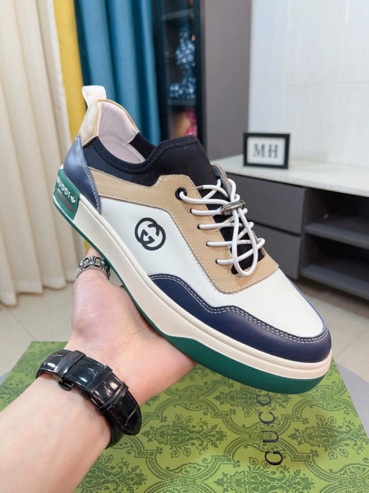 Gucci New Season Casual Fashion Sneakers in Black With Web Stripe