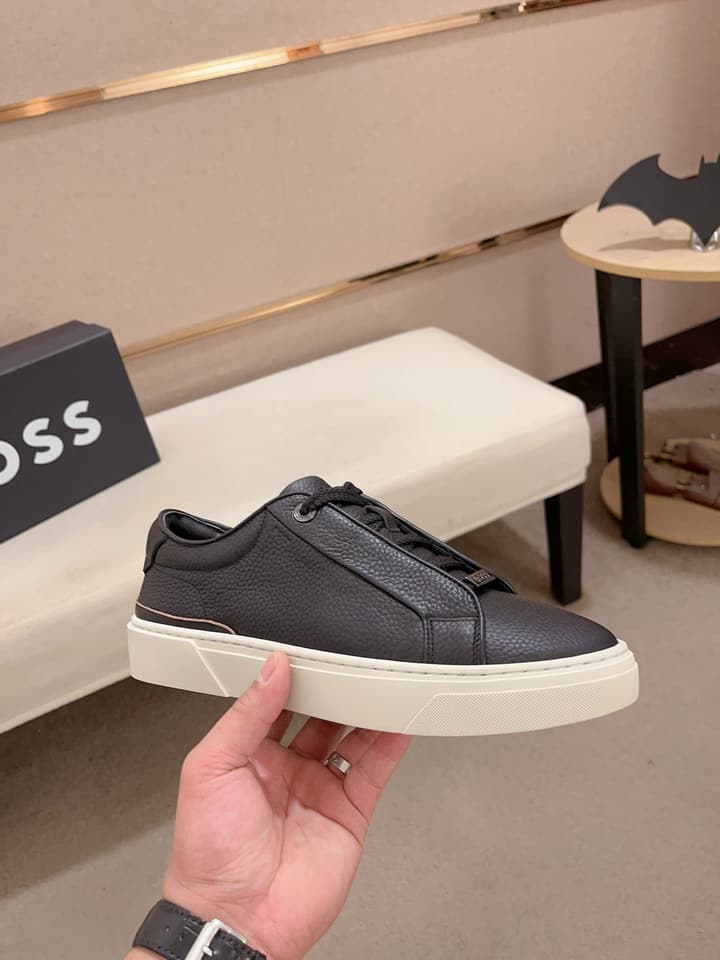 Boss Premium Casual Men's Sneakers in Black Monochromatic