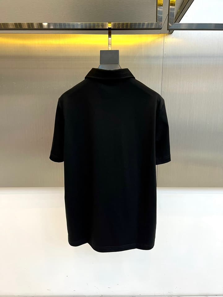 Loro Piana Classic Cotton Polo Shirt – 2026 Spring/Summer Collection in Classic Black