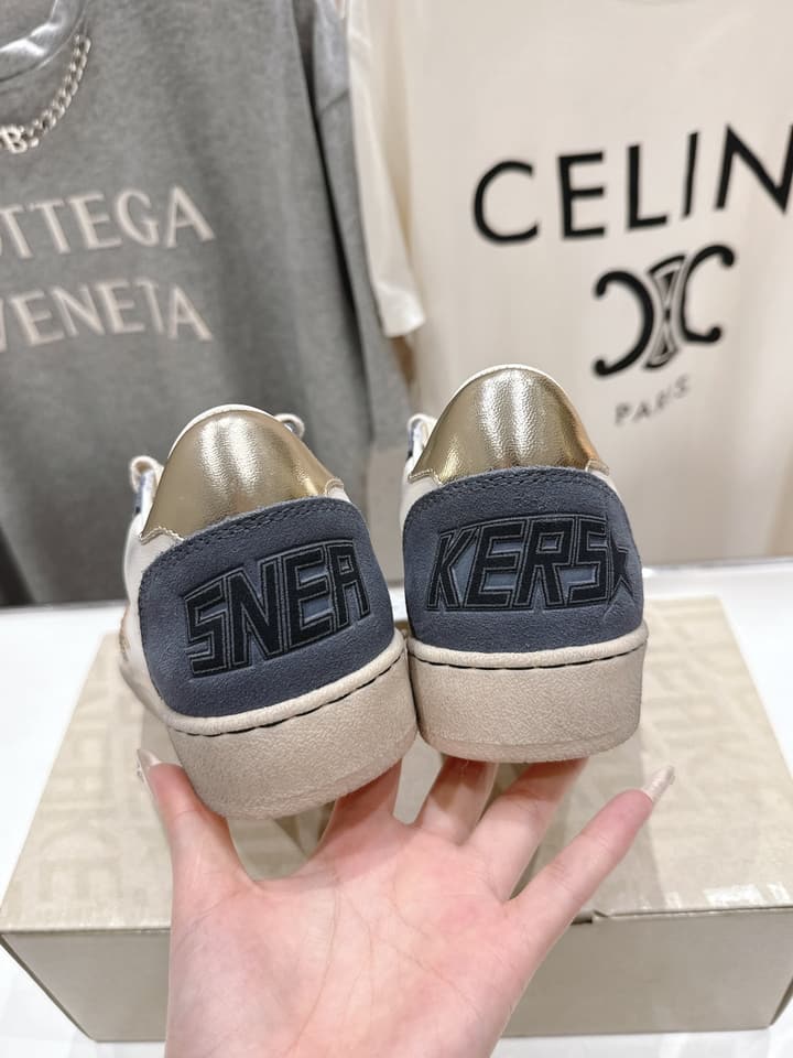 Golden Goose Distressed Sneakers in Light Pink