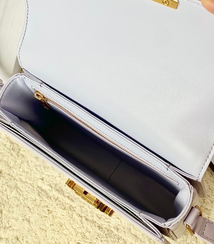Celine Triomphe Box Calfskin Bag in Burnt Orange