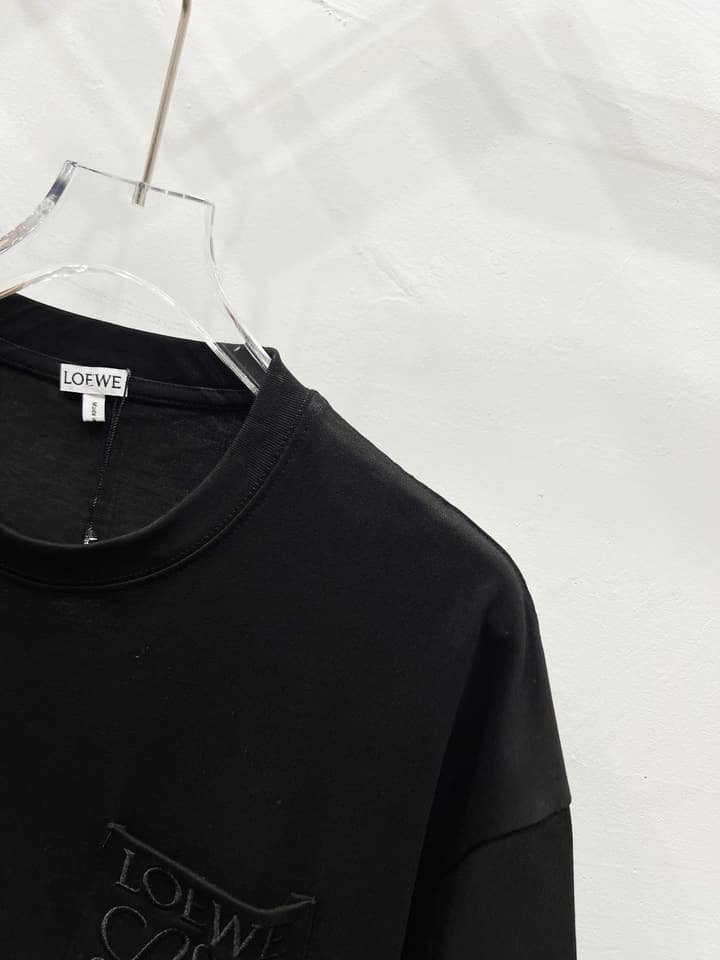 Loewe Minimalist Pocket Embroidery T-Shirt in Classic Black