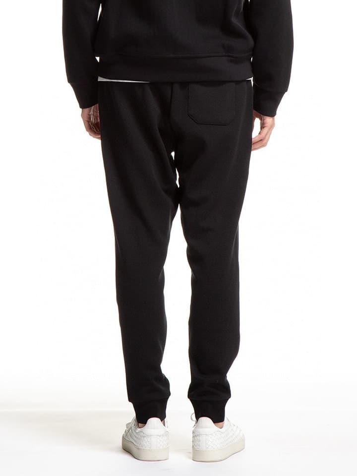 Ralph Lauren Classic Double-Sided Knit Jogger Pants in Black