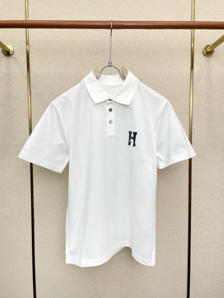 Hermès Men's Casual Short-Sleeve T-Shirt in Black