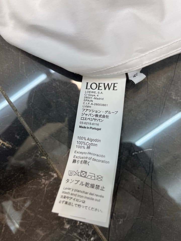 Loewe Anagram Pocket Cotton Shirt in Blue