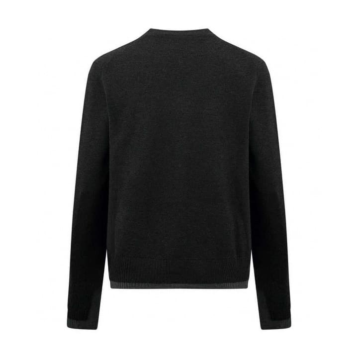 Miu Miu Inlaid Logo Knitted Cardigan in Black