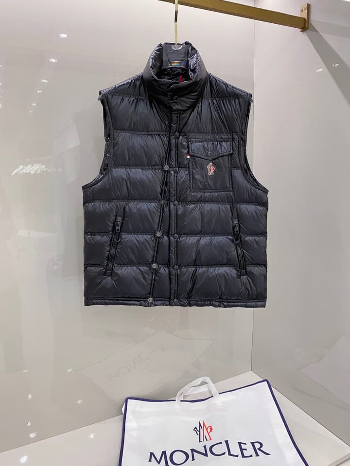 Moncler Goose Down Puffer Jacket – 2025FW in Deep Navy Vest