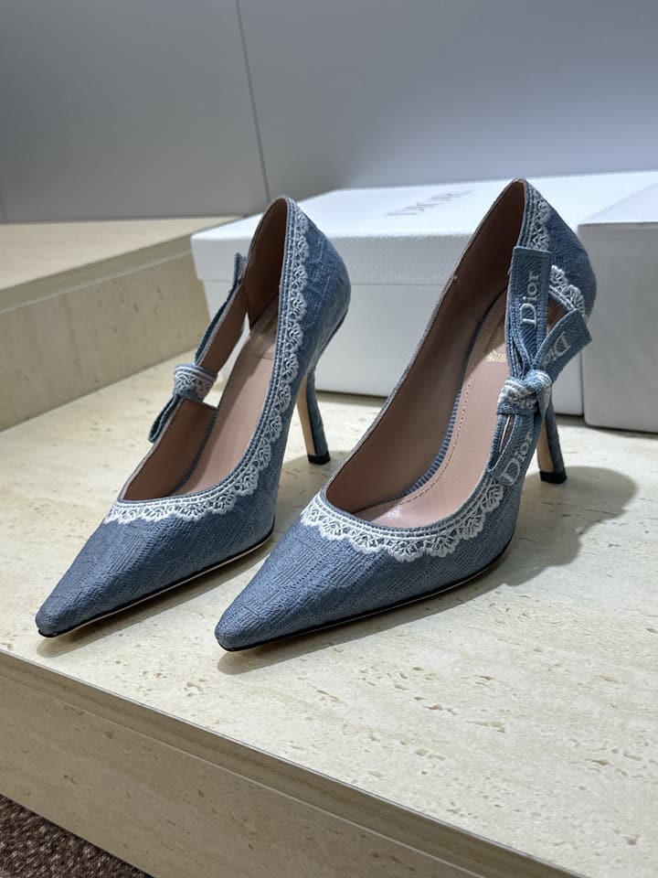 Dior J'Adior Dentelle Jelly Bow Pumps – 2026 Early Spring Collection in Black 6.5cm Heel