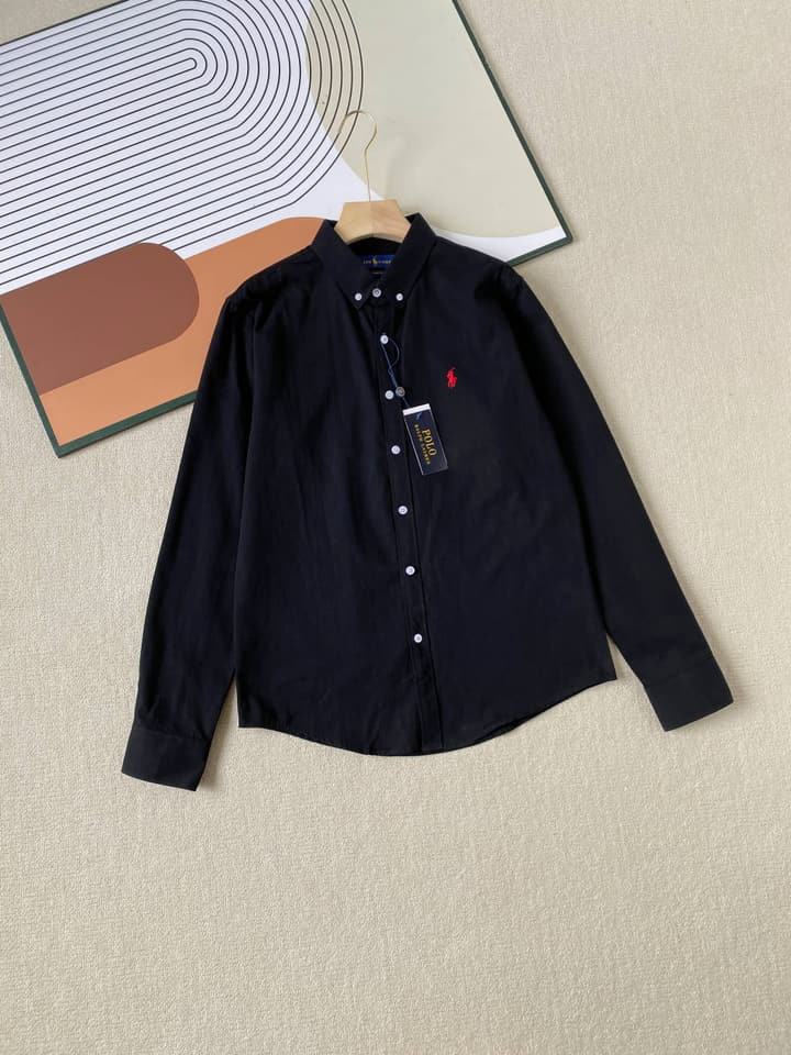 Ralph Lauren Unisex Oxford Long Sleeve Shirt in Black