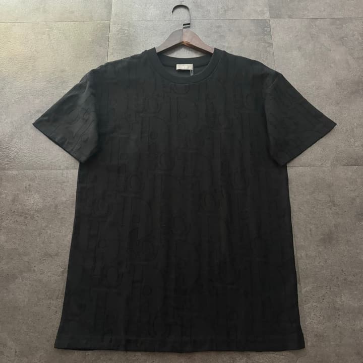 Dior Oblique Print Cotton T-Shirt – 2026SS Collection in Black