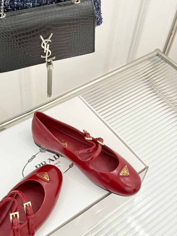 Prada Classic Mary Jane Flats in Leopard Print