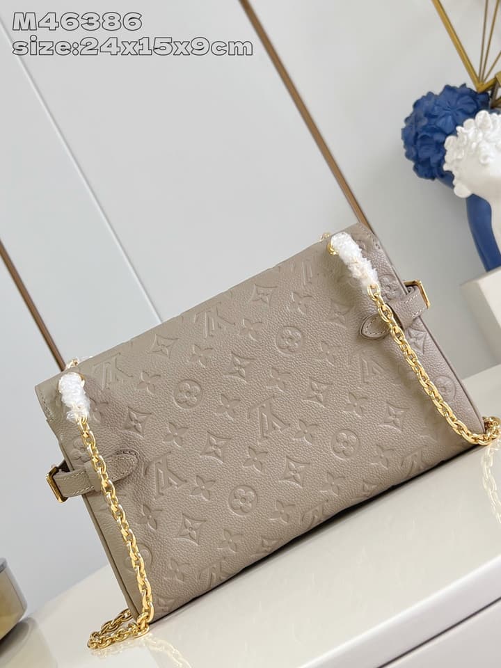 Louis Vuitton Anytime Flap Bag in Beige