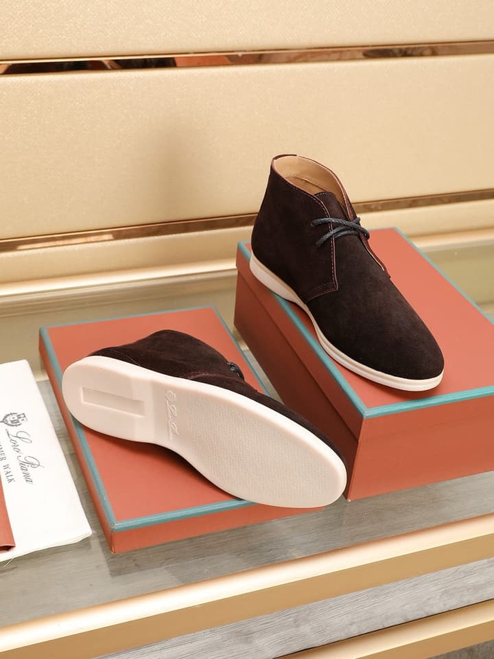 Loro Piana Water-Repellent Suede Moccasin Loafers in Black