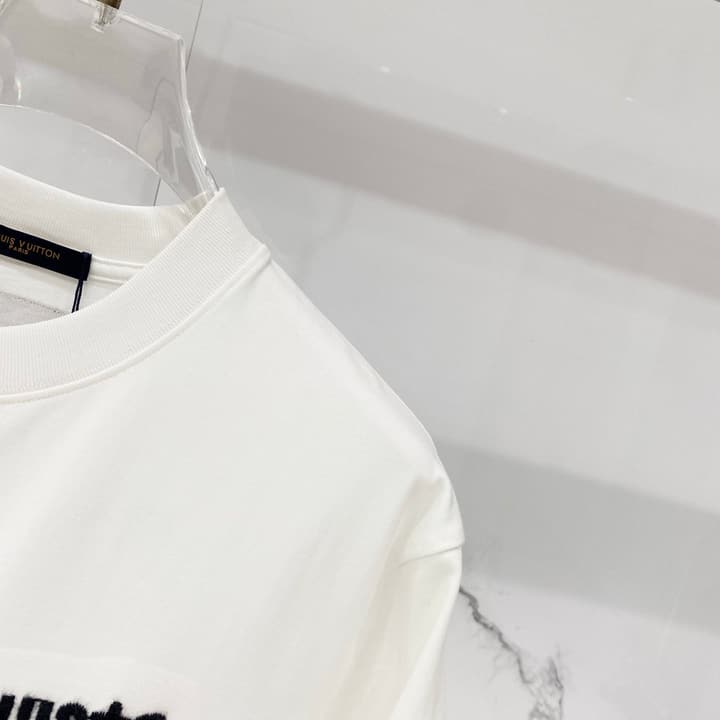 Louis Vuitton 1864 Fringe Logo Cotton T-Shirt in Black