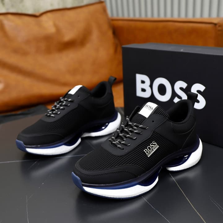 Boss 2024 Knit Sneakers – New Collection in Black Knit