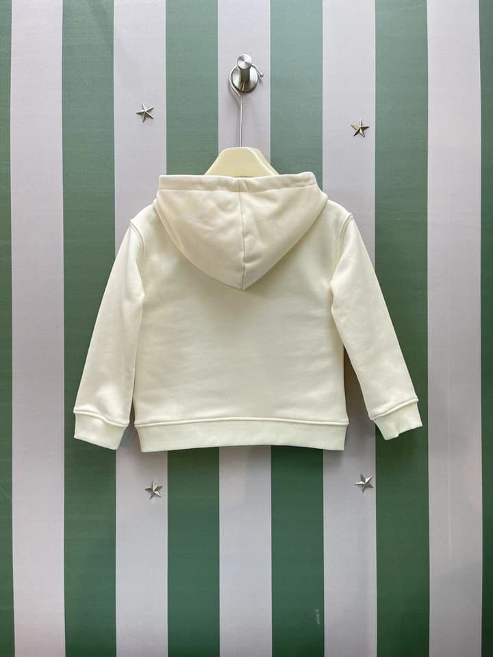 Gucci Kids Hooded Sweatshirt – Kids Collection – 2025AW in Cream With Green/gold Logo