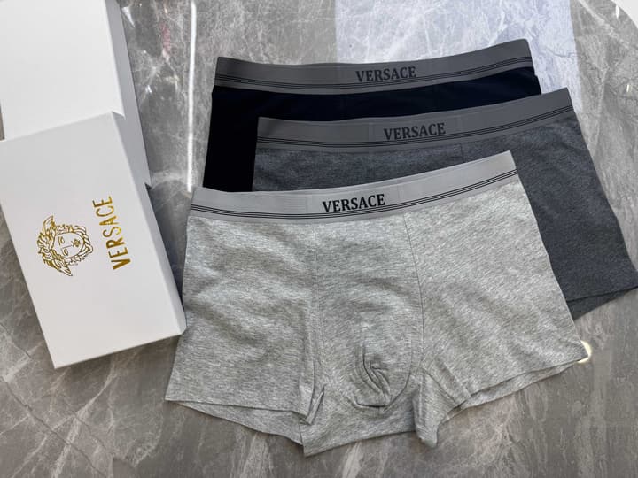 Versace 3D Men's Cotton Underwear Box Set – 3-Pack