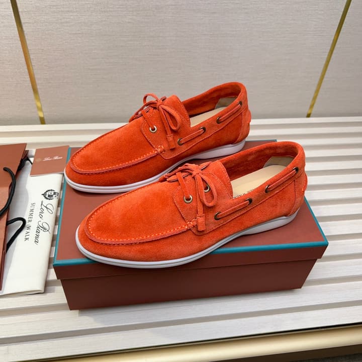 Loro Piana Moccasin Shoes – 2025 Collection in Navy Blue Leather
