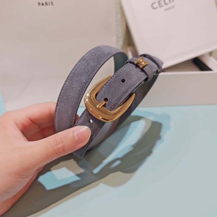 Celine 2.5cm Reversible Cowhide Belt in Classic Black