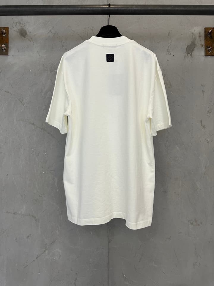Louis Vuitton Leather Patch Crewneck T-Shirt – 26SS in White