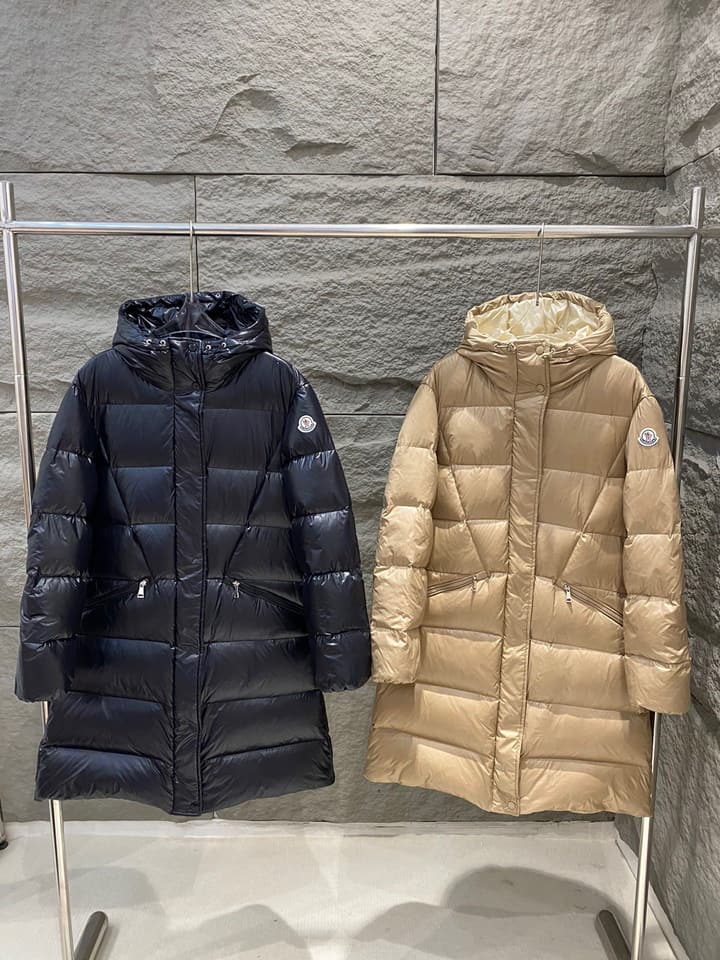 Moncler Bellevue Women's Long Belted Down Jacket in Black