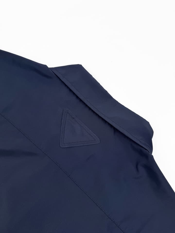 Prada Triangle Logo Re-Nylon Shirt in Deep Sea Blue