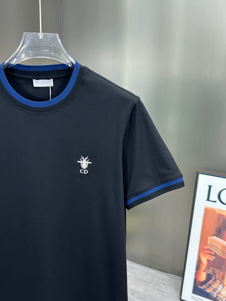 Dior 3D Logo High-Count Cotton T-Shirt – 2026SS in Black With Blue Graffiti Logo