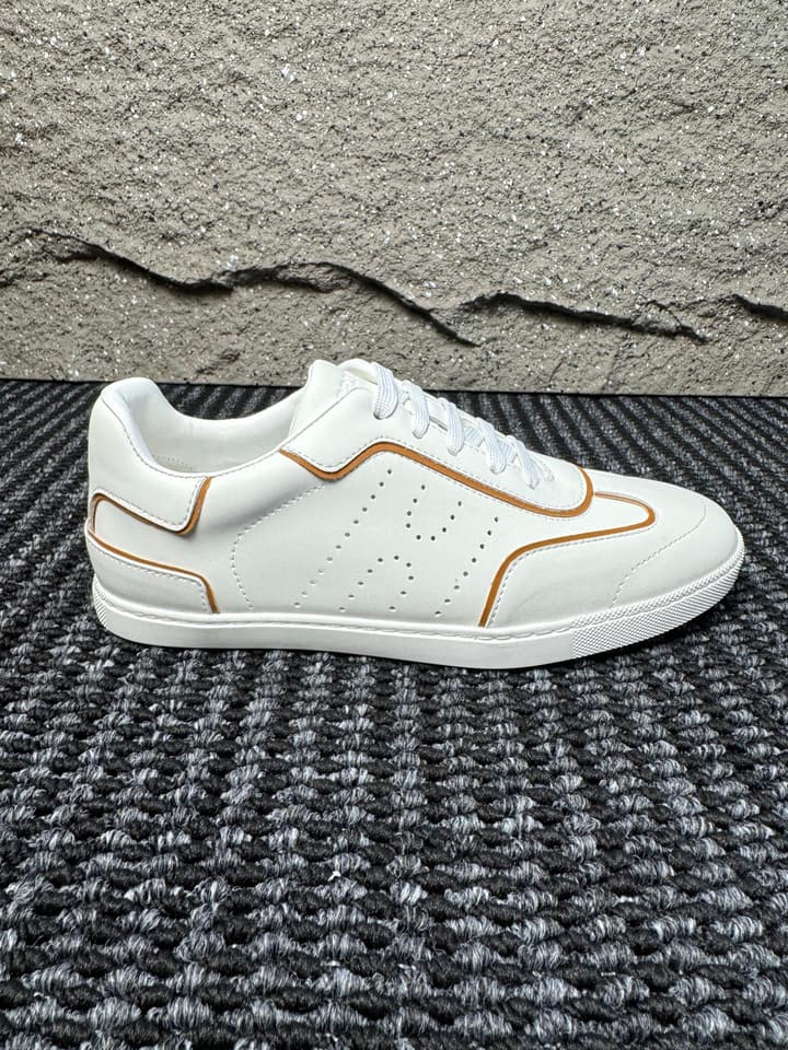 Hermès Laser-Punched H Nappa Calfskin Sneakers in Black