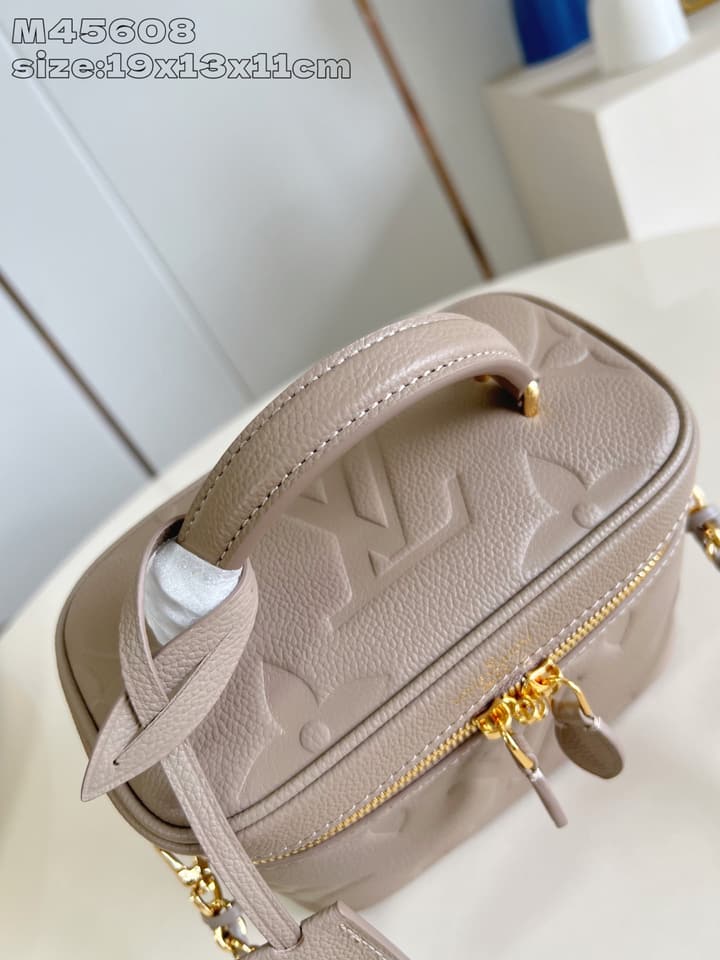 Louis Vuitton Vanity Small Handbag – Giant Monogram Embossed in Black