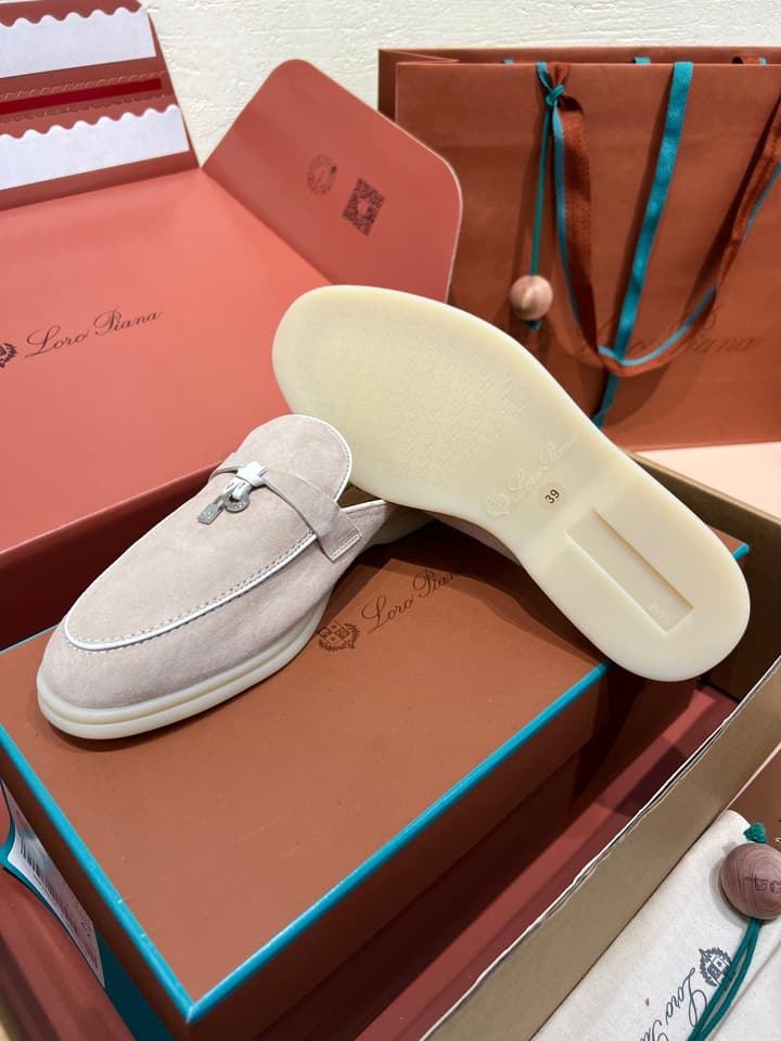Loro Piana Women's Mules in Aqua Blue Suede