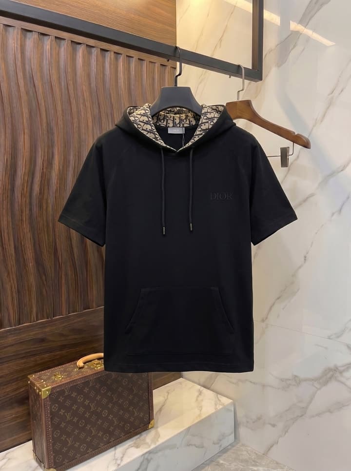 Dior 2026 Summer Unisex Air Layer T-Shirt and Shorts Set – 2026SS in Black